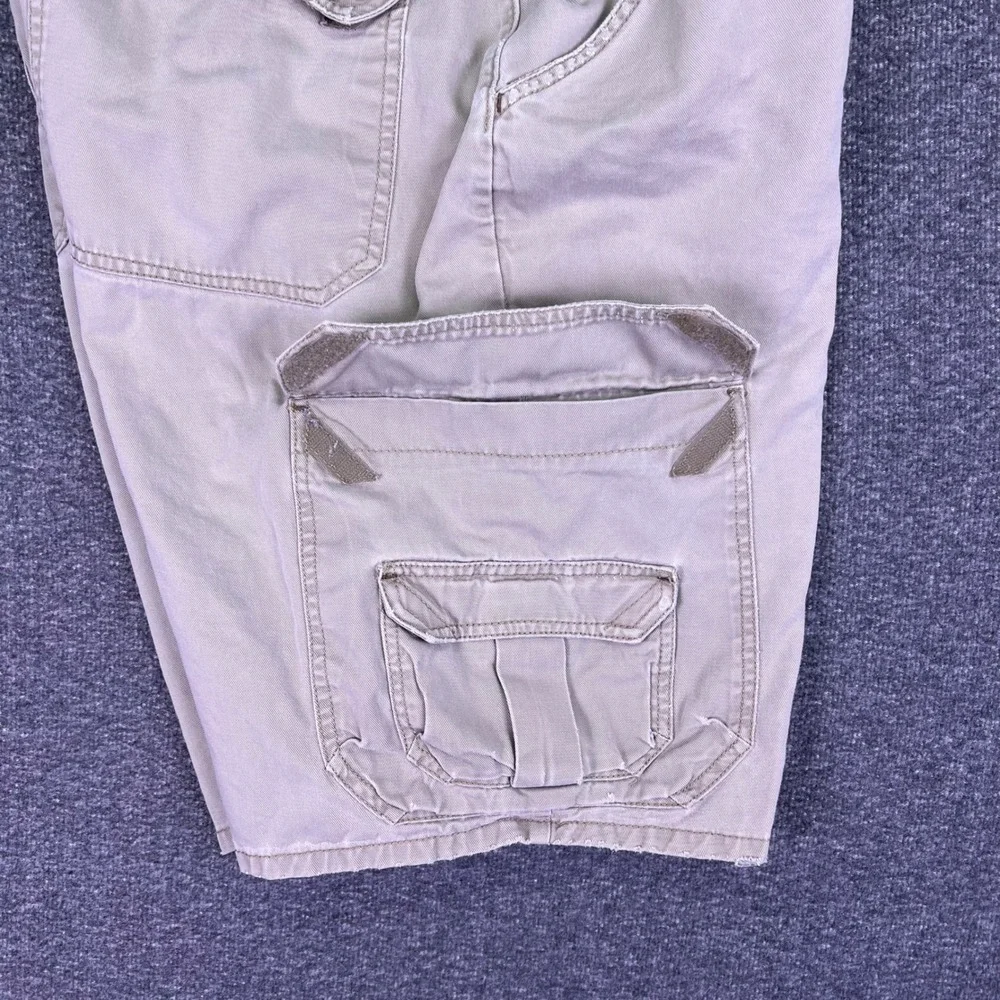 VTG Levis SilverTab Cargo Shorts Mens 38 Khaki Tan Relaxed Fit Tactical Workwear